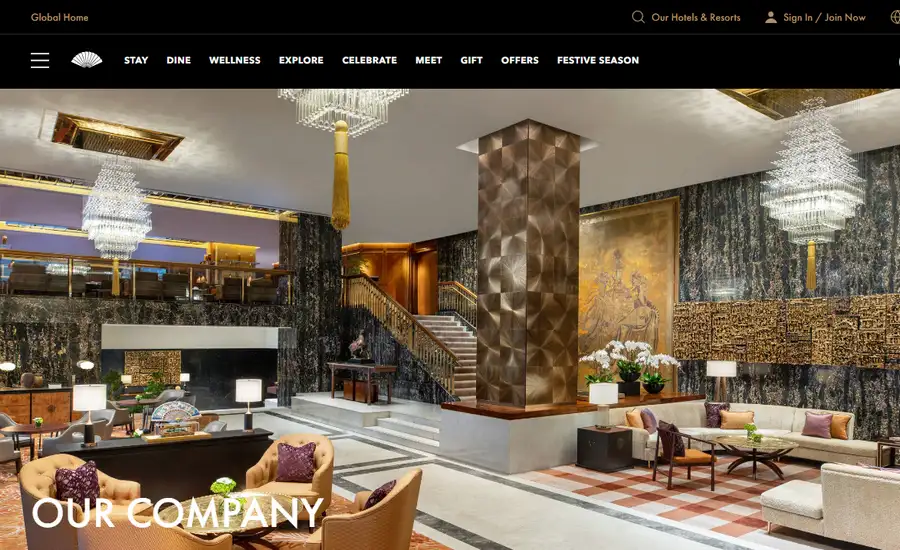 Mandarin Oriental official website capture